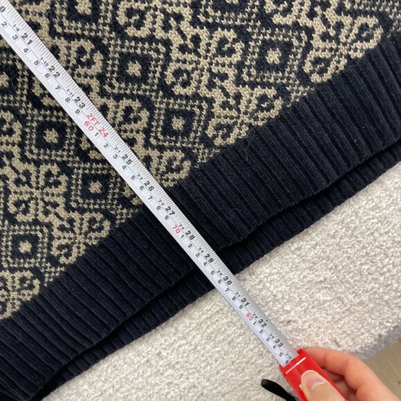 Vintage 90s Pierre Cardin Knit Sweater Mens M Psychedelic Geometric AOP Black - Picture 6 of 10